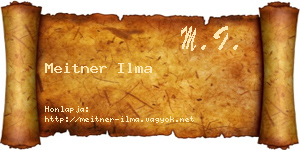 Meitner Ilma névjegykártya